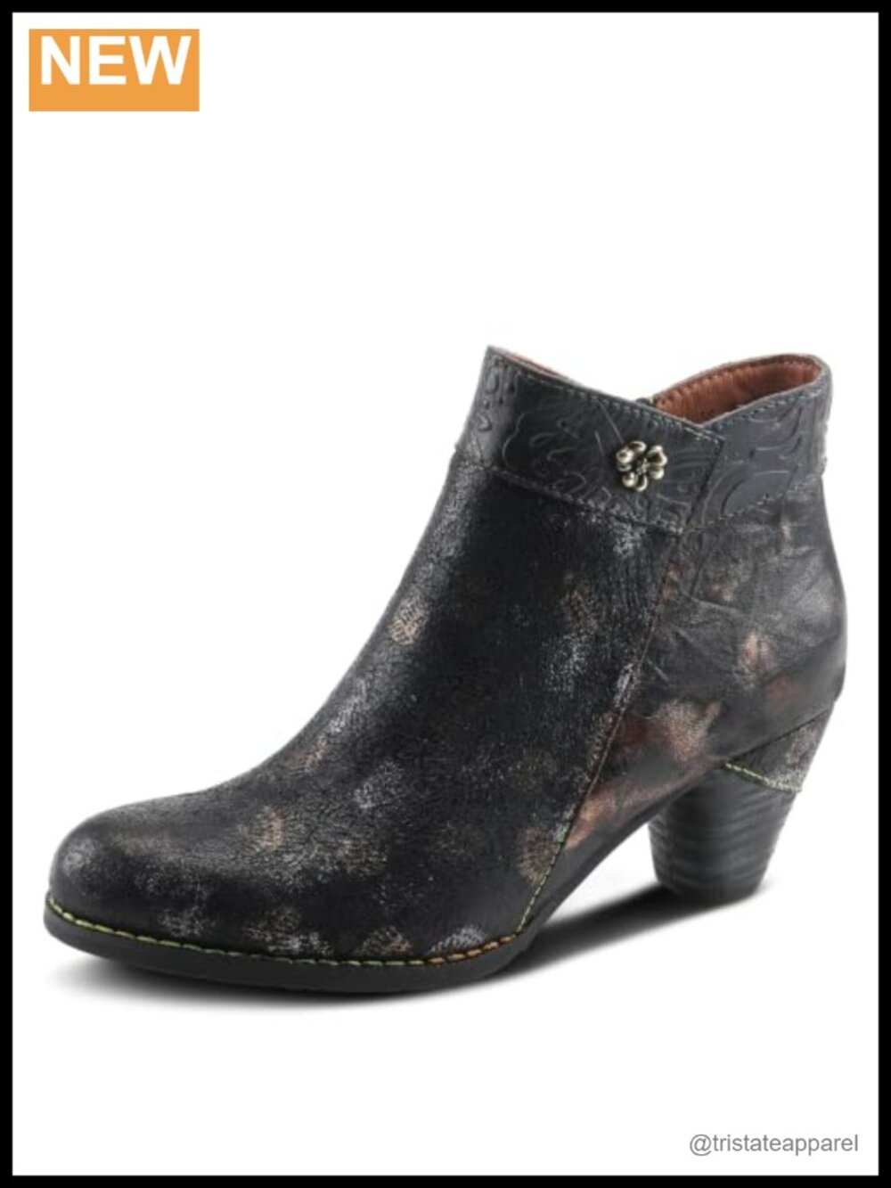 Women's Leather Ankle Boots with Cushioned Comfort and Zipper Closure